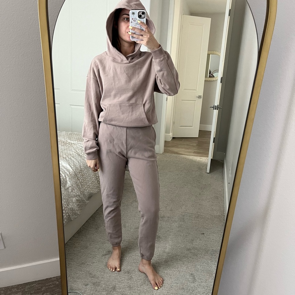 Cozy Taupe Hoodie and Jogger Set